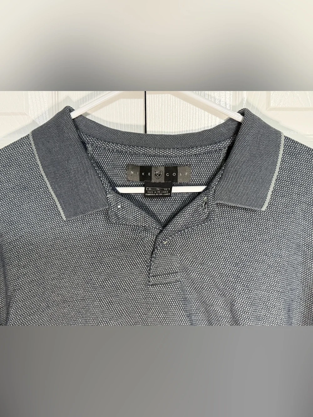 Nike Men's Heathered Blue Polo with Contrast Trim